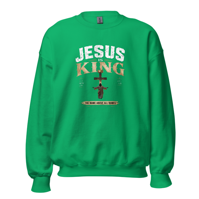 Jesus Is King Christian Crewneck Sweatshirt