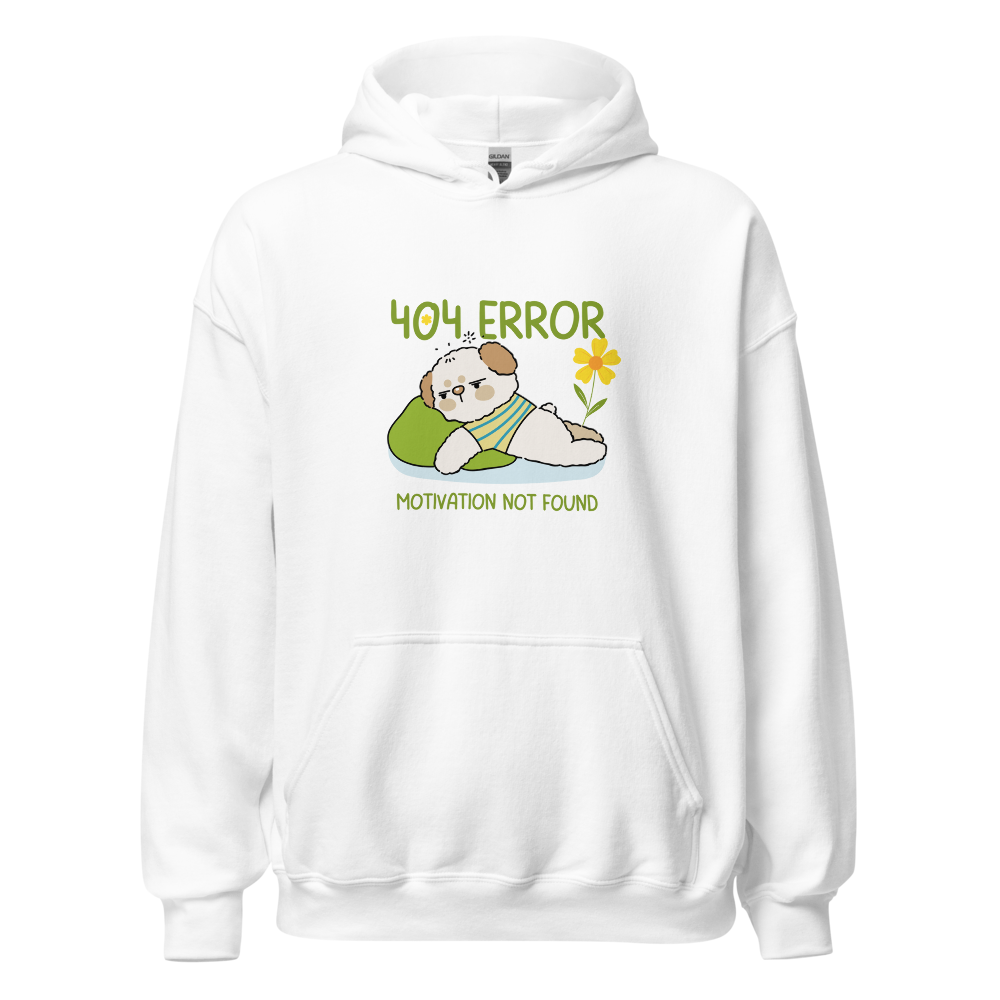 404 Error Motivation Not Found Hoodie