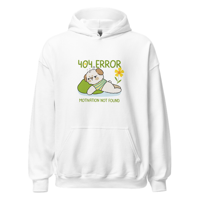 404 Error Motivation Not Found Hoodie