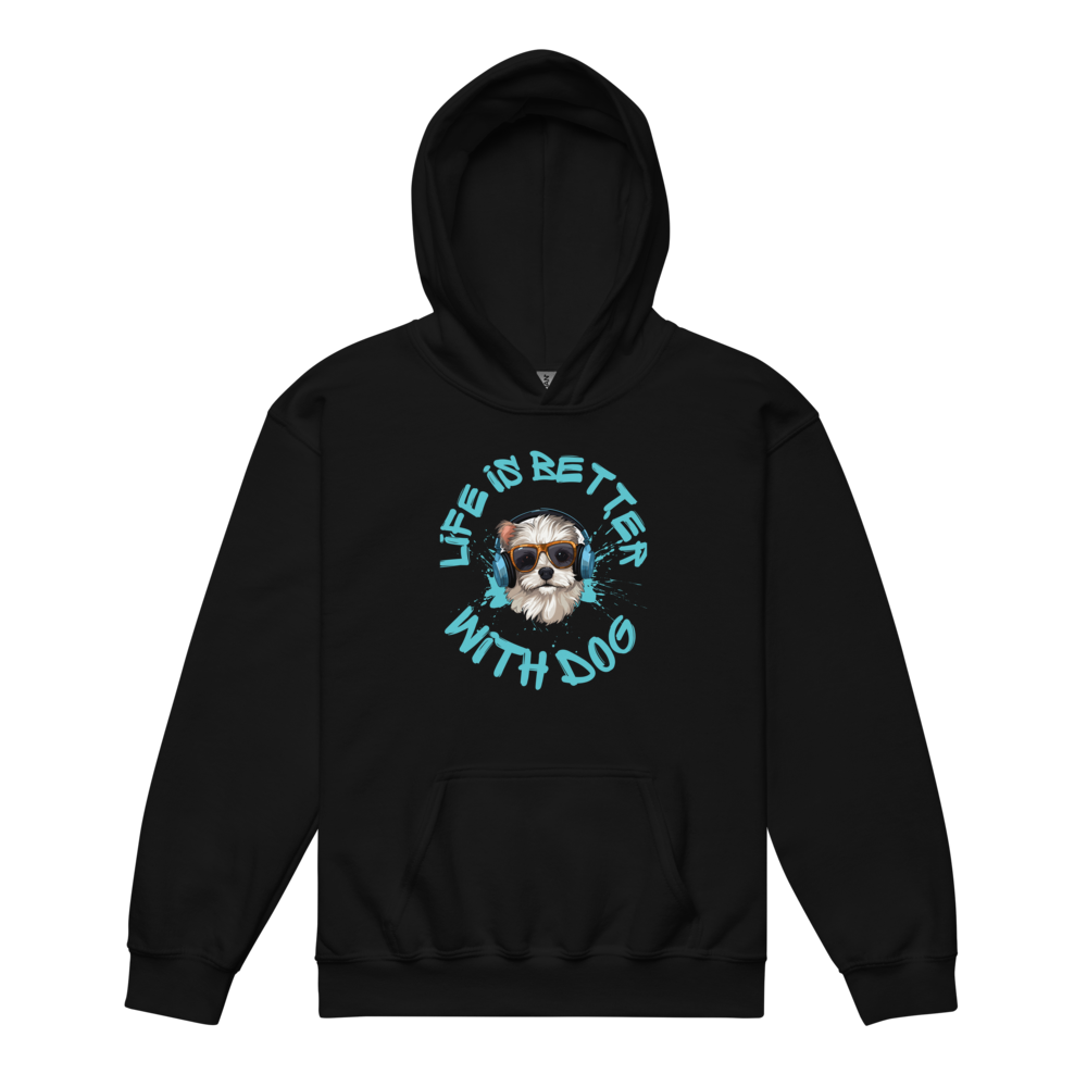 Life Is Better With Dog Cool Youth Hoodie