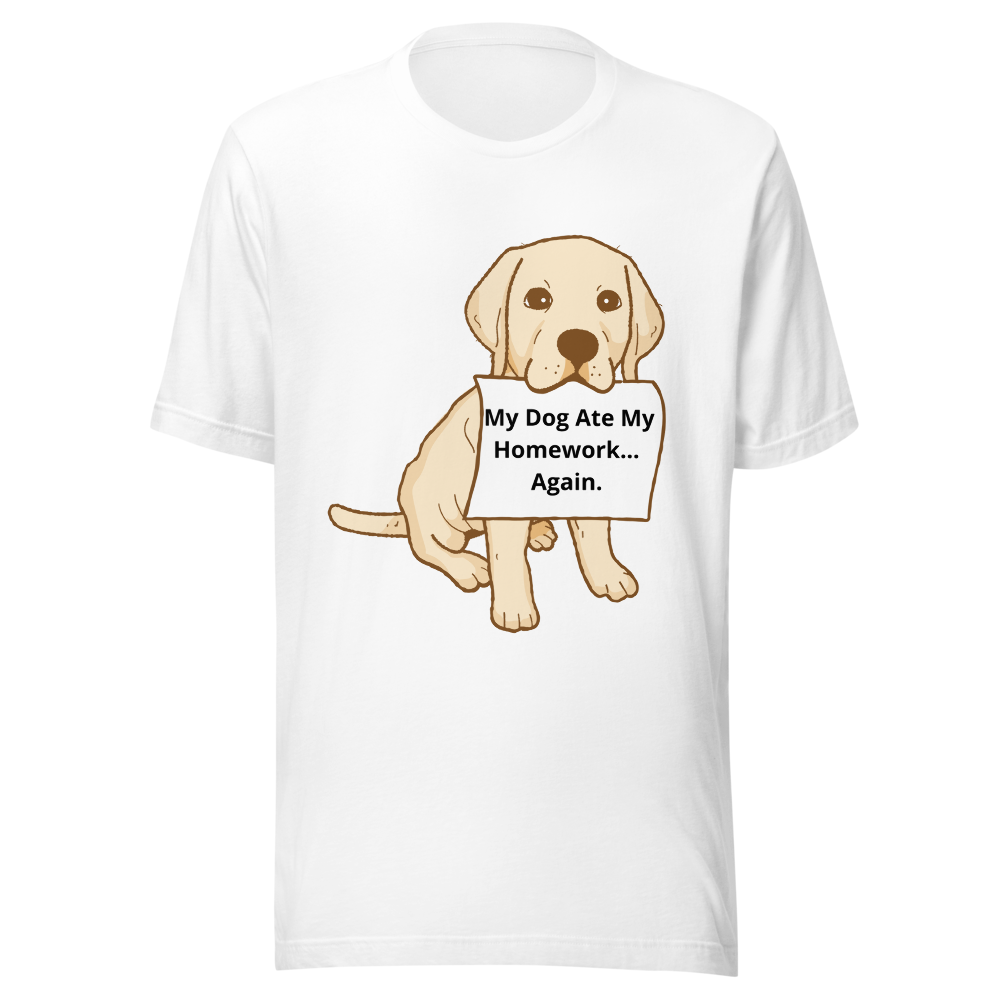 Funny Dog Ate My Homework T-Shirt