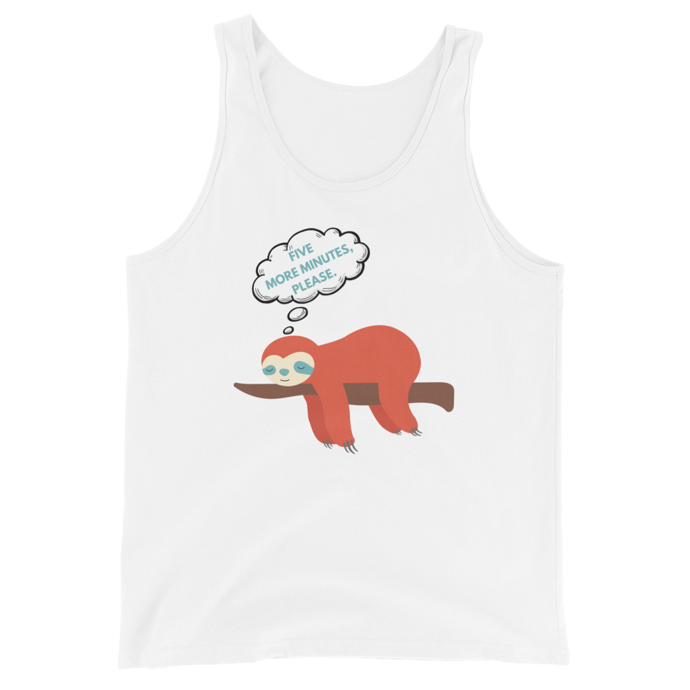 Five More Minutes Please Lazy Sloth T-Shirt
