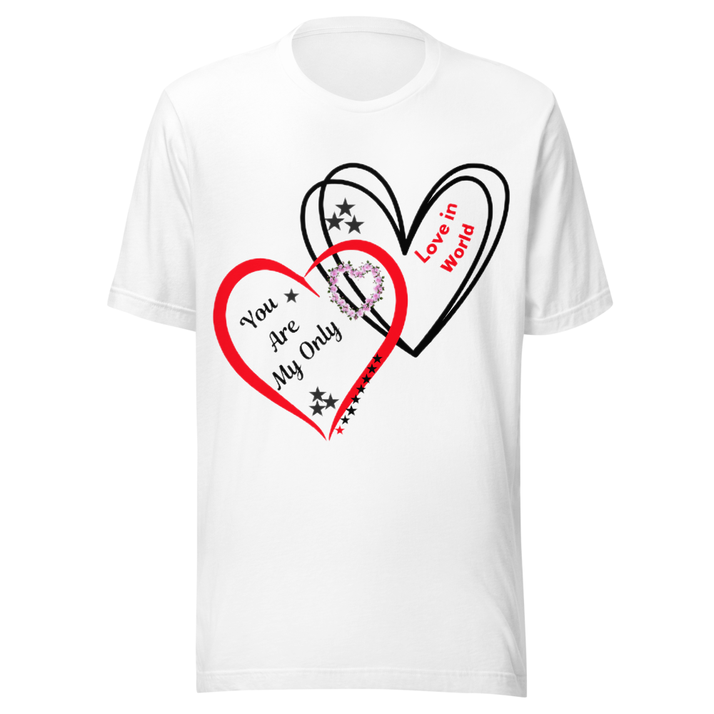 You Are My Only Love Hearts Romantic Couple Shirt