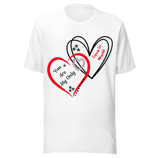 You Are My Only Love Hearts Romantic Couple Shirt