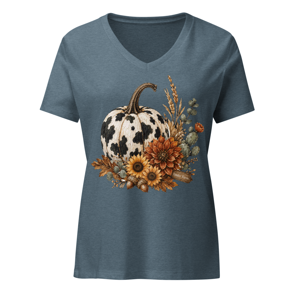 Pumpkin Ladies V-Neck
