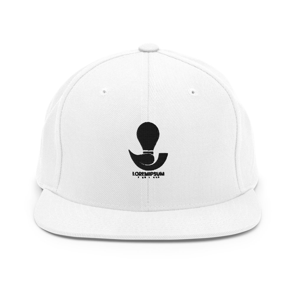 Classic White Logo Snapback Cap
