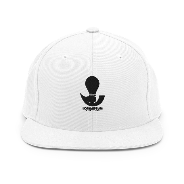 Classic White Logo Snapback Cap