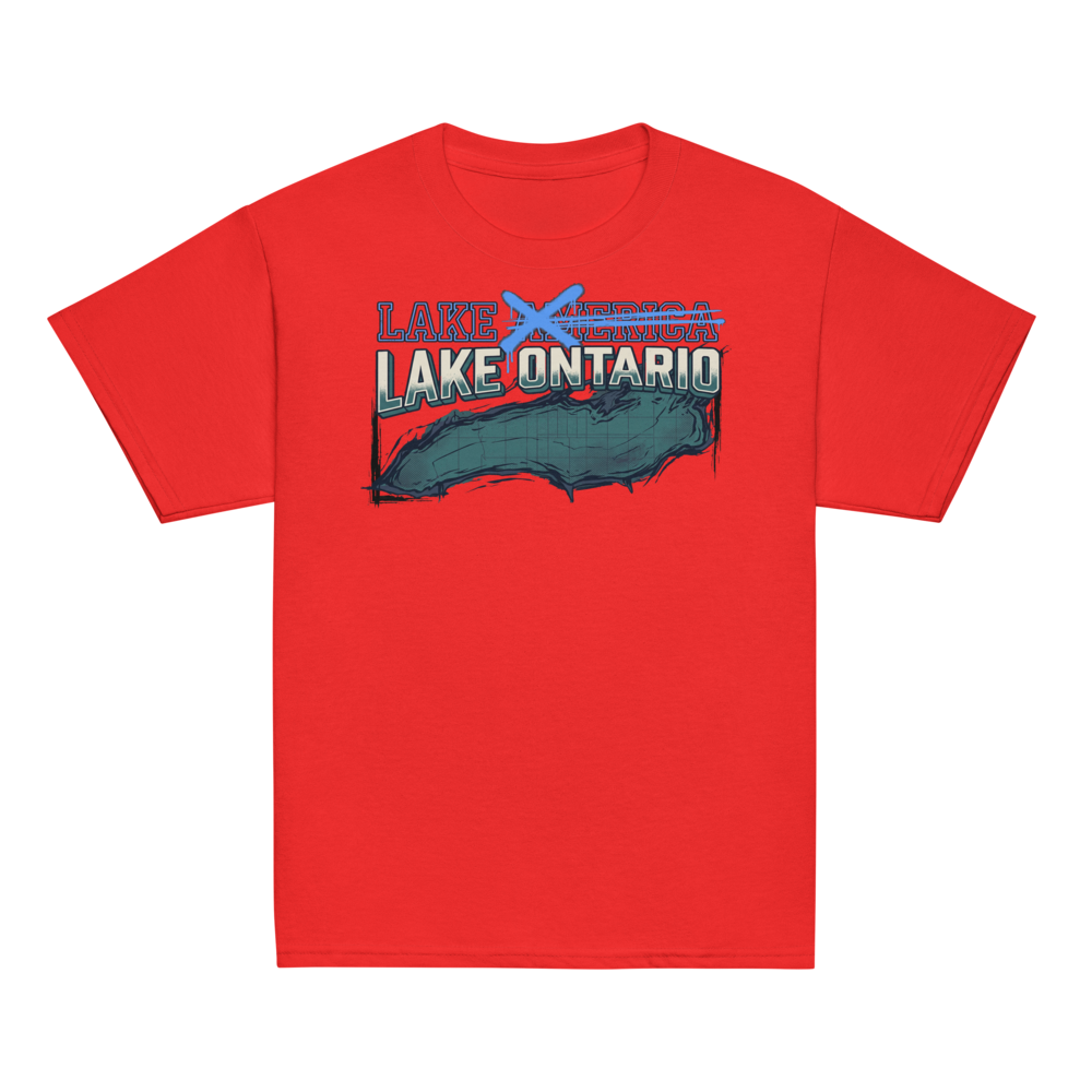 Lake Ontario Kids Tee (Red, Maroon)
