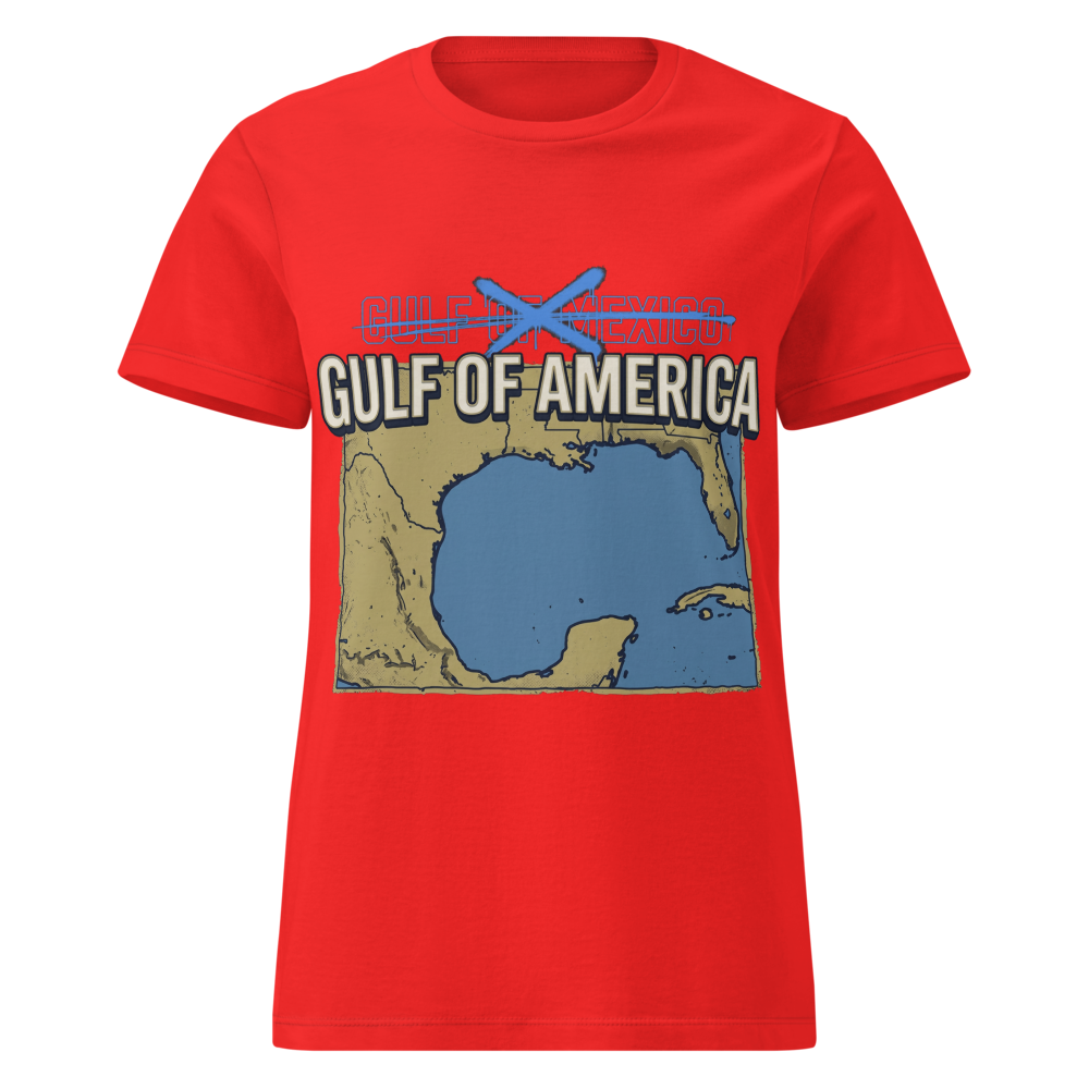 Gulf of America Women's Tee (Red, Maroon)