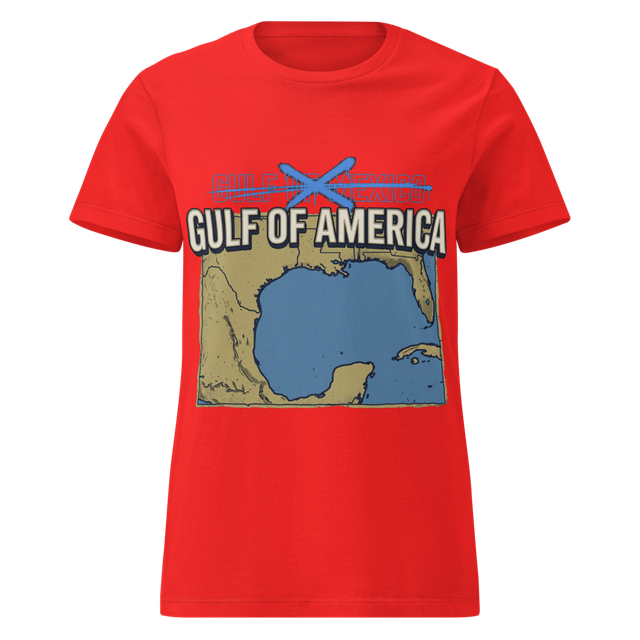 Gulf of America Women's Tee (Red, Maroon)