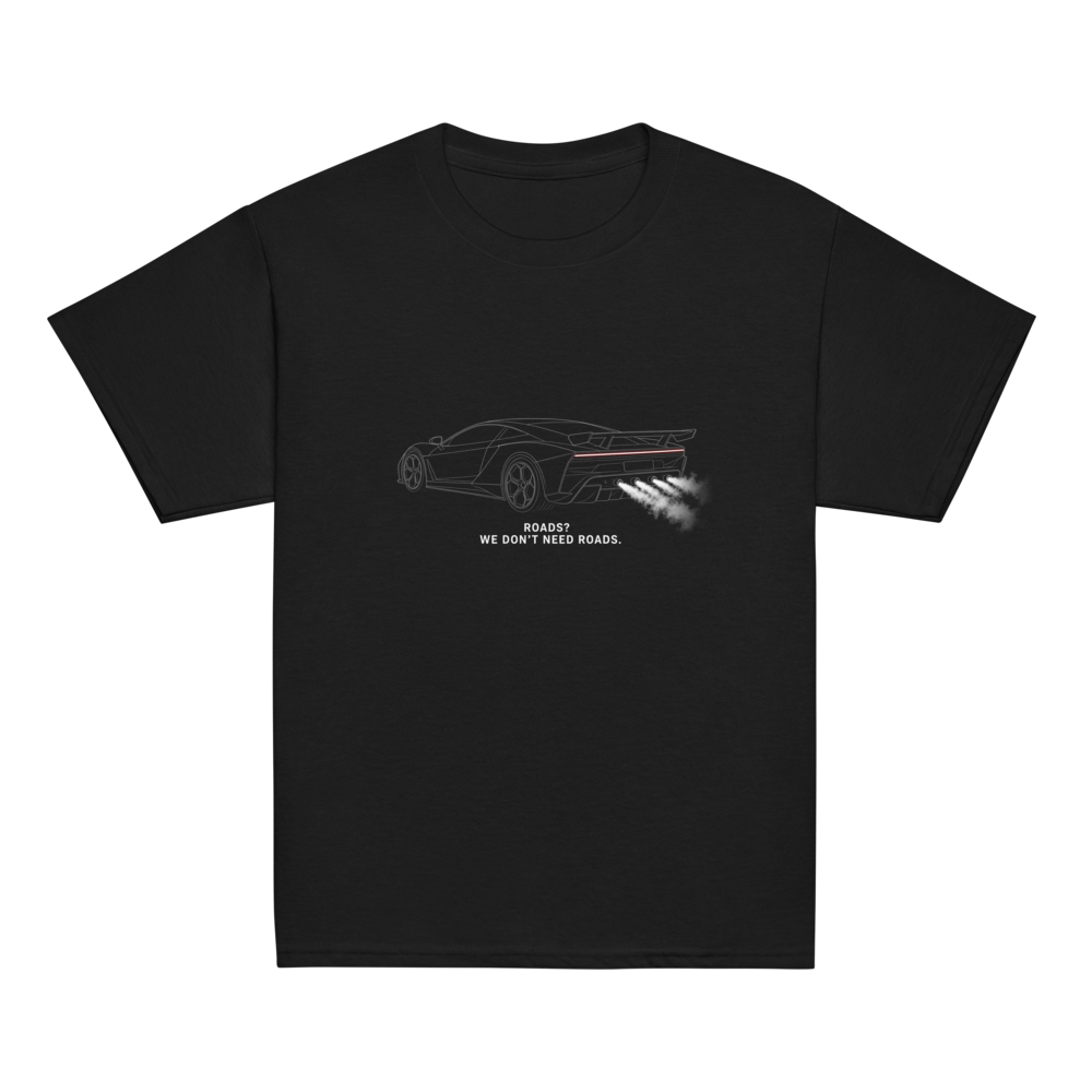 Space Car Flying Supercar Kids Tee