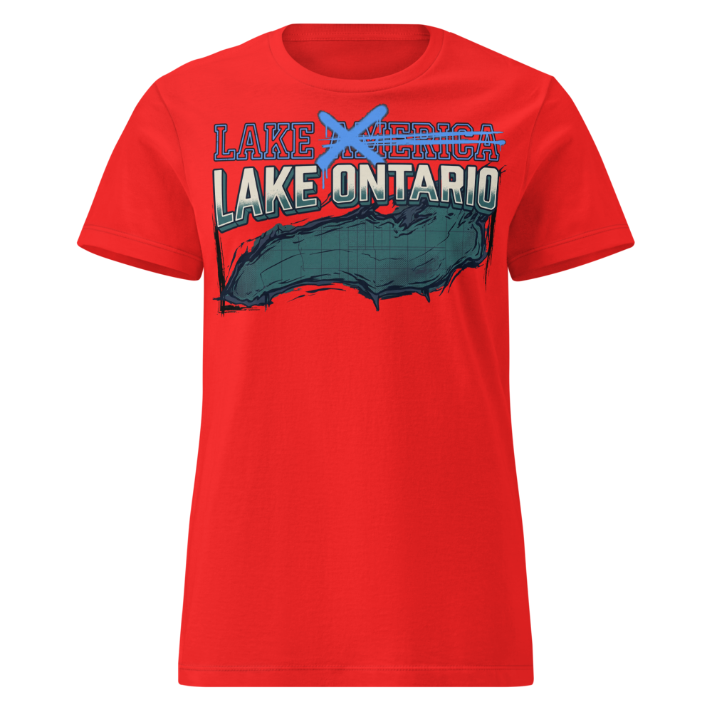 Lake Ontario Women's Tee (Red, Maroon)