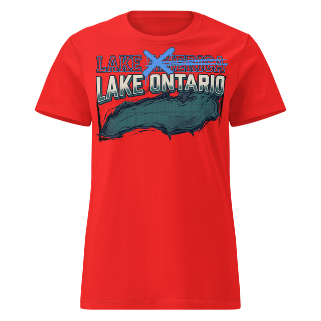 Lake Ontario Women's Tee (Red, Maroon)