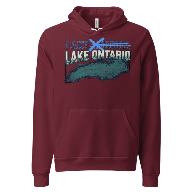 Lake Ontario Hoodie (Red, Maroon)