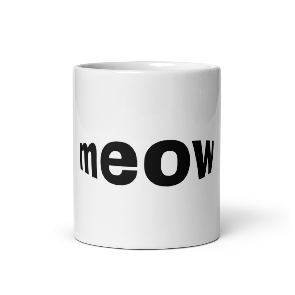 White glossy mug