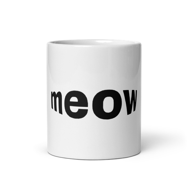 White glossy mug