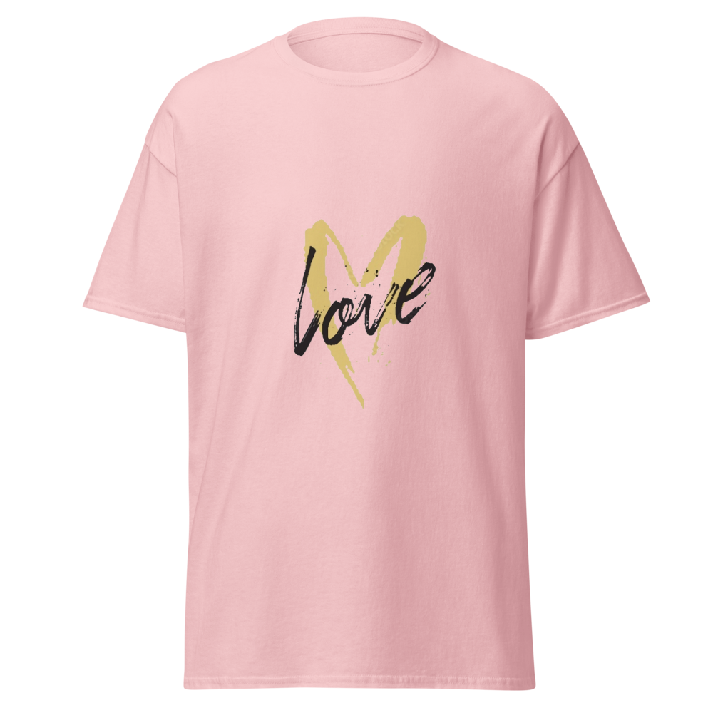 Love Heart Brush Stroke Graphic T-Shirt