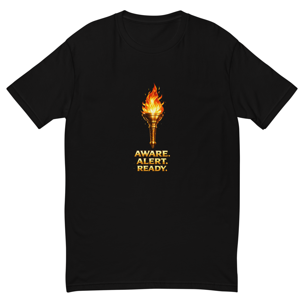 Aware. Alert. Ready. – Torch of Purpose T-Shirt