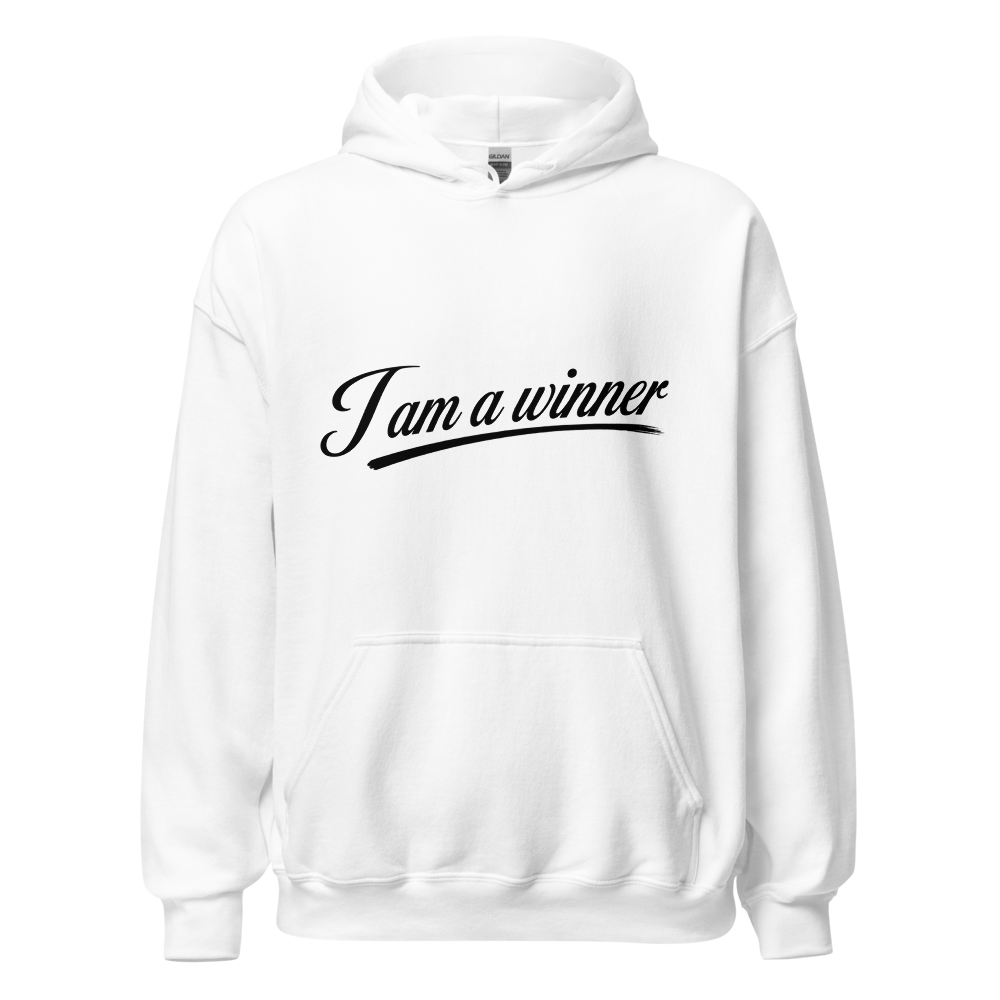 I Am a Winner – Inspirational Script Hoodie 