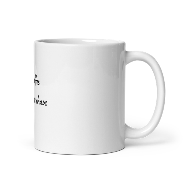 More Coffee Less Chaos Minimalist Ceramic Mug