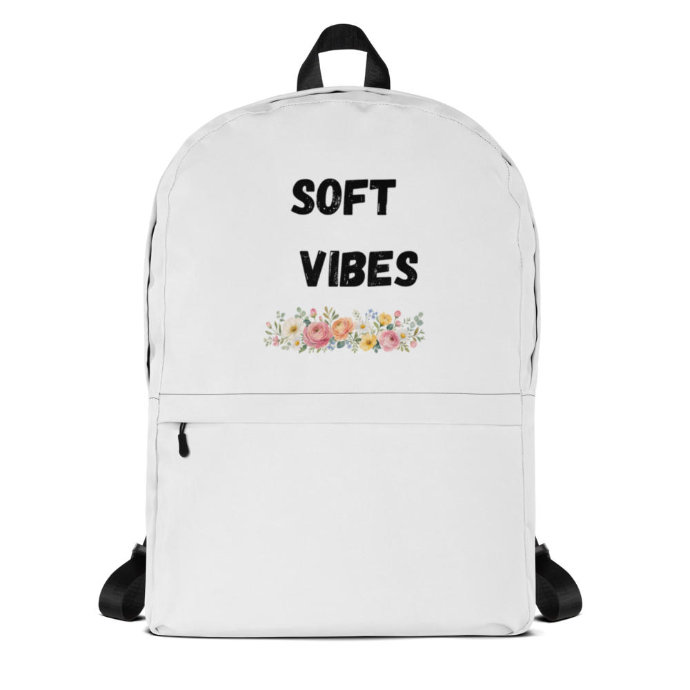 Soft Vibes" Minimalist Aesthetic Backpack