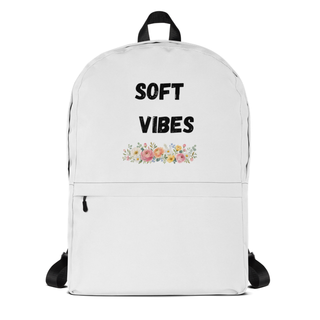 Soft Vibes" Minimalist Aesthetic Backpack