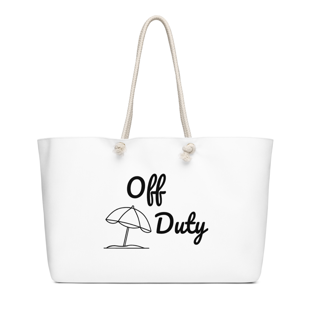 Off Duty Funny Aesthetic Aesthetic Tote Bag - Beac