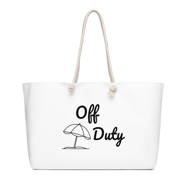 Off Duty Funny Aesthetic Aesthetic Tote Bag - Beac