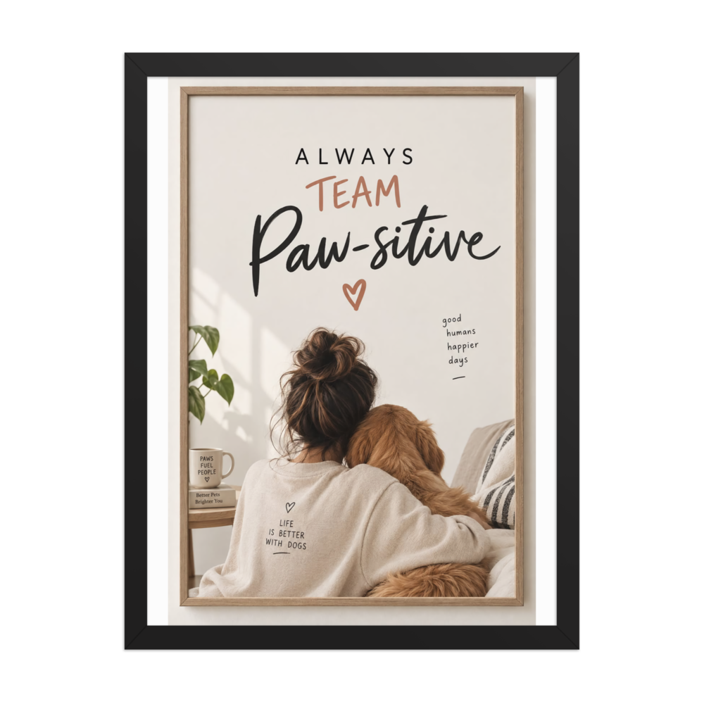 Always Team Paw-sitive | Minimal Pet Lover Poster