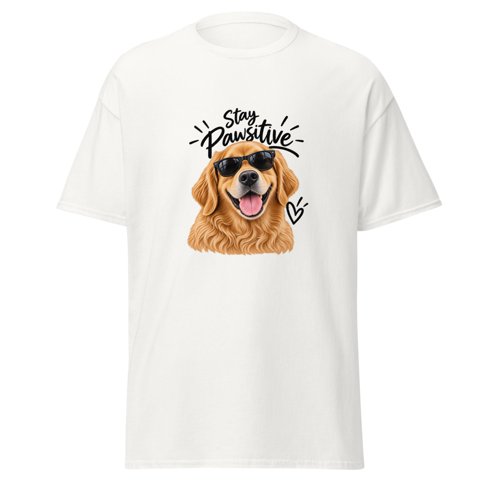 Stay Pawsitive Golden Retriever T-Shirt