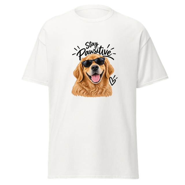 Stay Pawsitive Golden Retriever T-Shirt