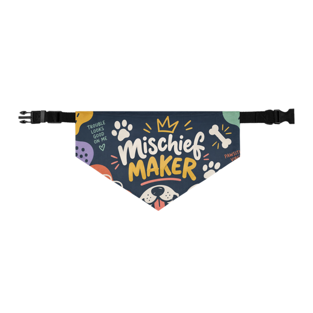 Mischief Maker Dog Bandana | Colorful Pet Bandana