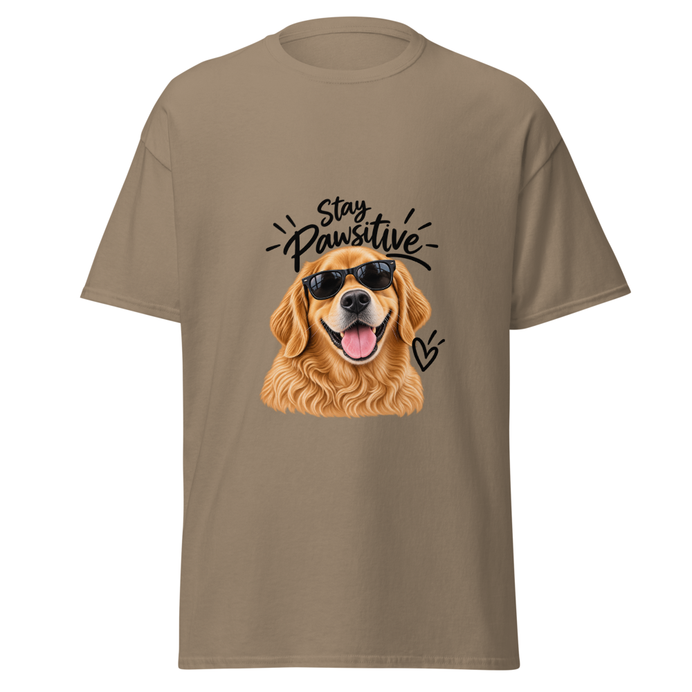 Stay Pawsitive – Cool Dog T-Shirt