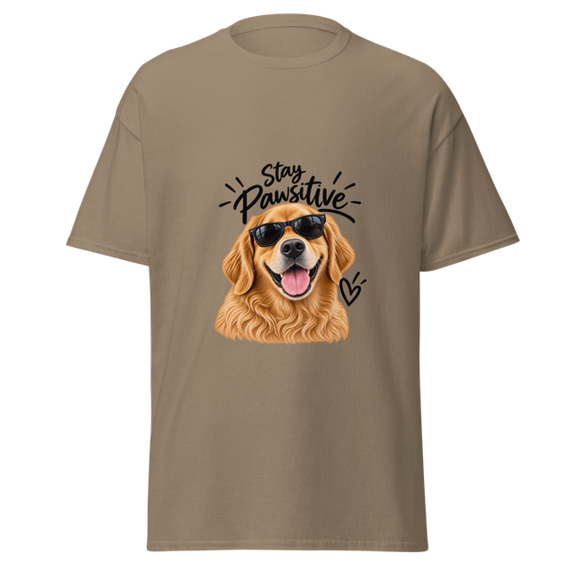 Stay Pawsitive – Cool Dog T-Shirt