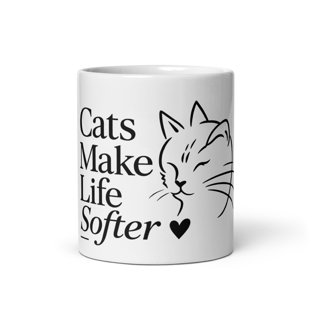 Cats Make Life Softer – Cat Lover Mug