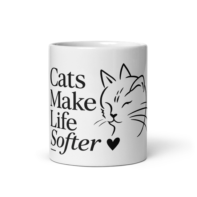 Cats Make Life Softer – Cat Lover Mug