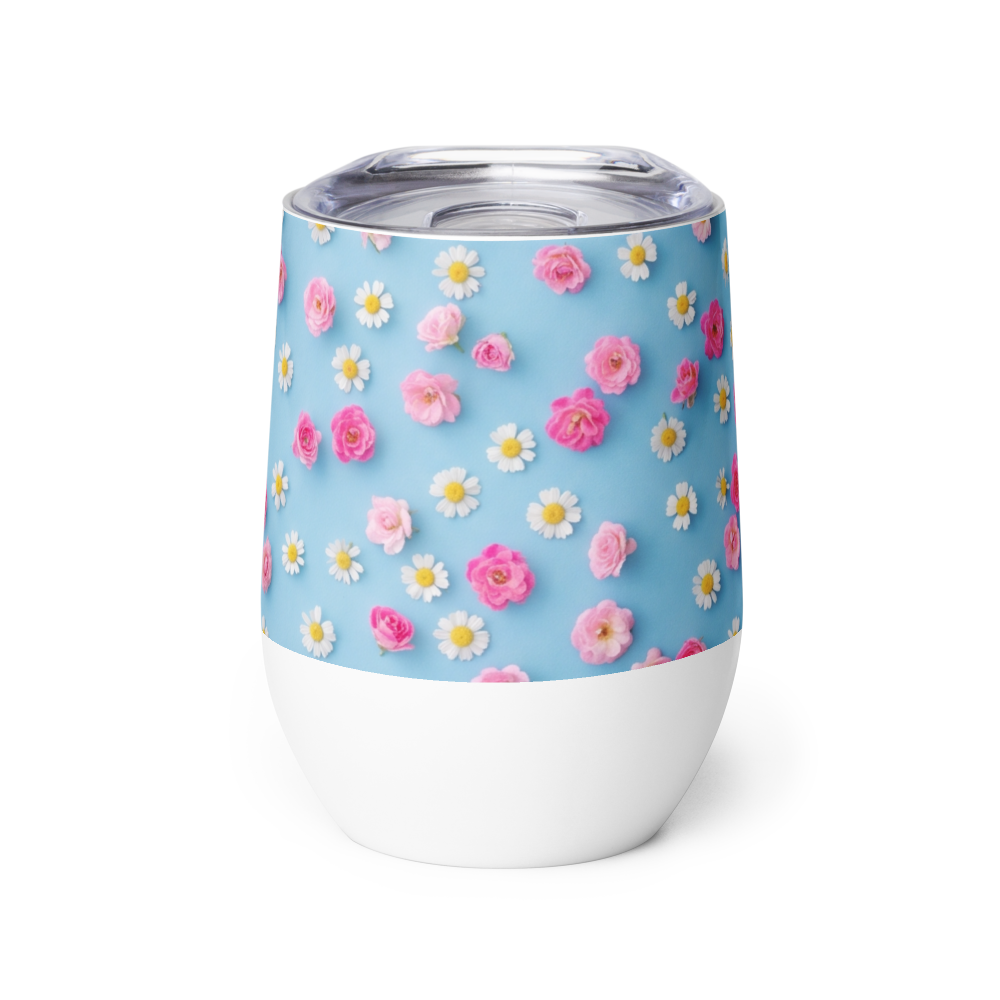 Floral Wine Tumbler