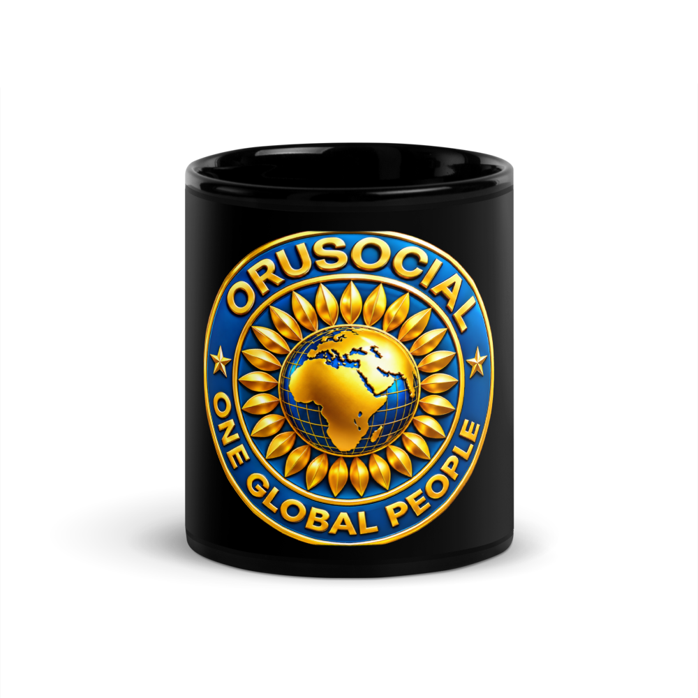 # ORU Social Black Glossy Mug  **Sip in Style. Thi