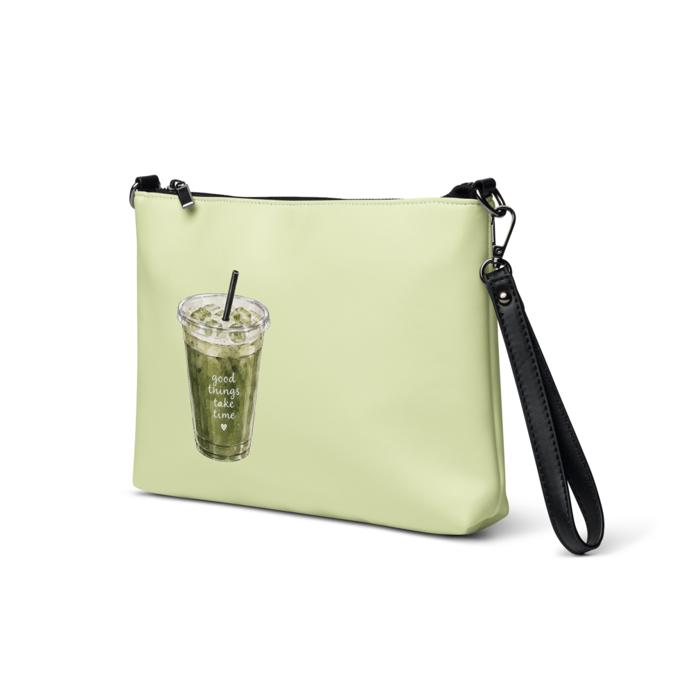 Matcha Themed All-Over Crossbody Bag