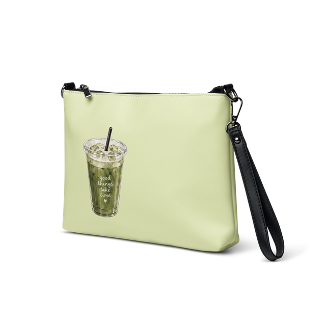 Matcha Themed All-Over Crossbody Bag