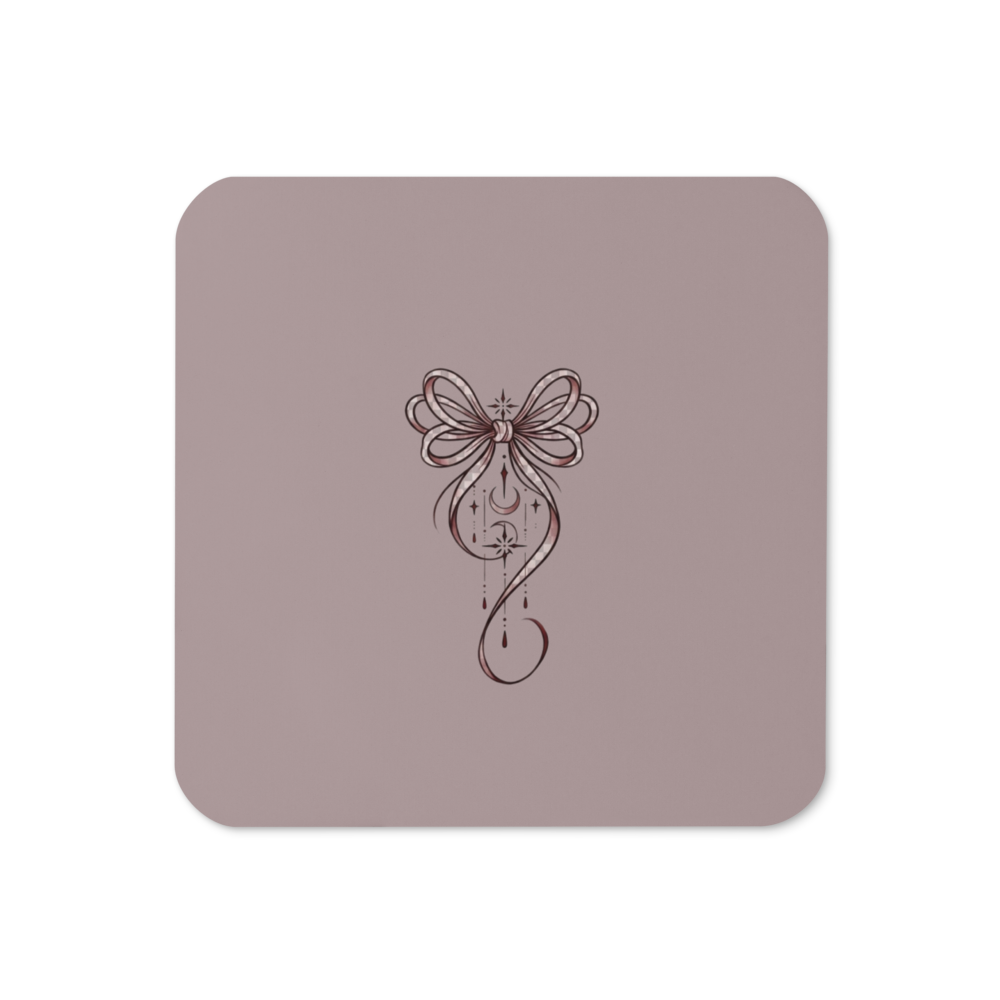 Ribbon Design Cork-Back Coaster
