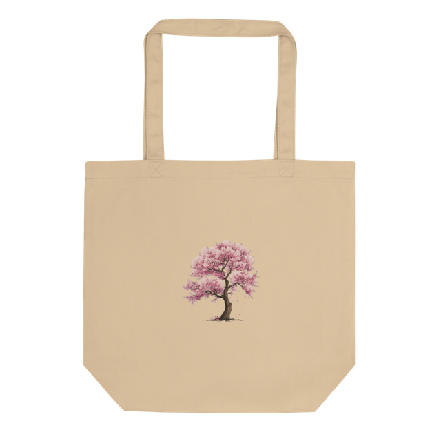 Sakura Tree Art Eco Tote Bag Beige