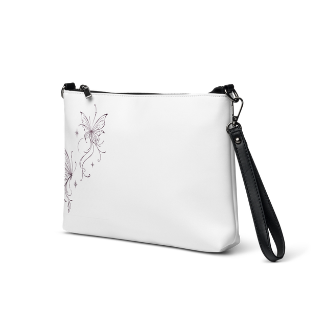 Butterfly Design Print Crossbody Bag