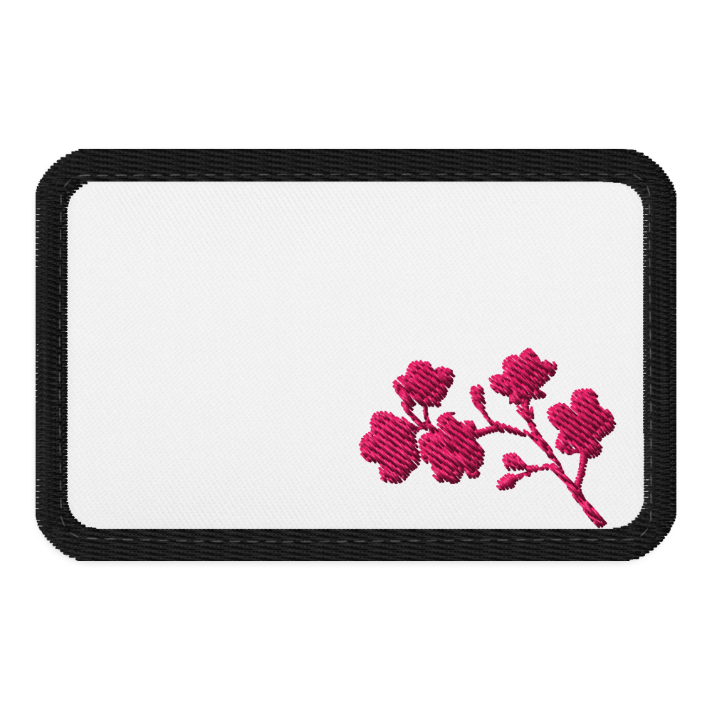 Pink Floral Embroidered Tactical Patches