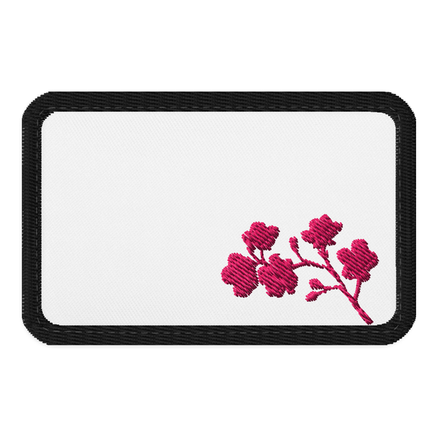 Pink Floral Embroidered Tactical Patches