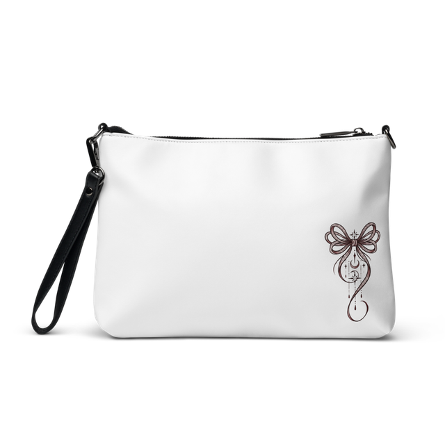 Ribbon Design All-Over Print Crossbody Bag