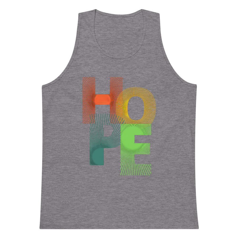 Gradient hope mens tank top