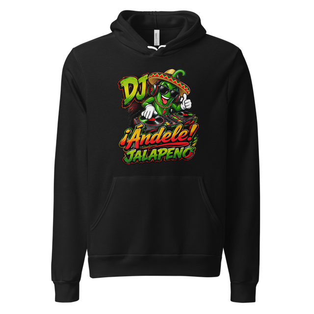 ¡Ándele! with DJ Jalapeno Black Hoodie W/Logo Cent
