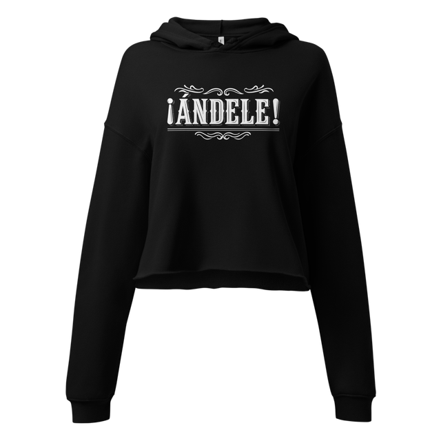 ¡Ándele! Black Cropped Hoodie