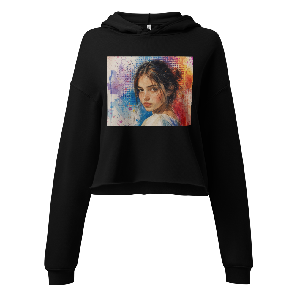 Colorful Watercolor Girl Art Hoodie